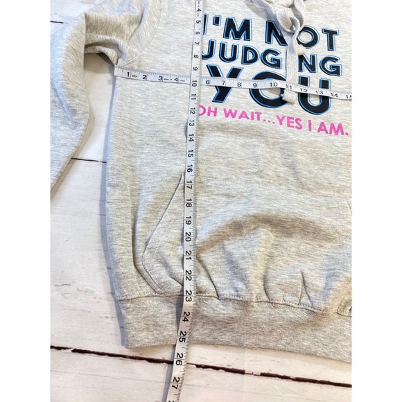 Wound Up Juniors Long Sleeve Graphic Hoodie Gray Womens Size XS NWT - Picture 7 of 7